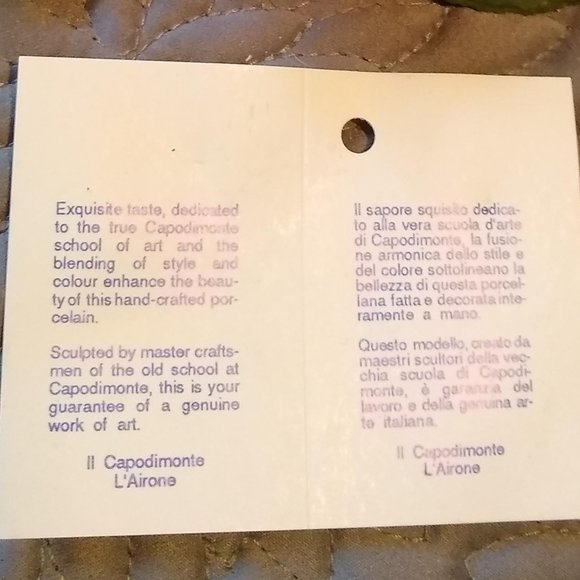 Vintage 60s Italian genuine Capodimonte Porcelain Flower, Rose NWT - Picture 3 of 11